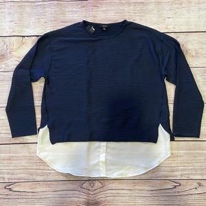 NWT | Alfani | Long sleeve navy nautical shirt | size L